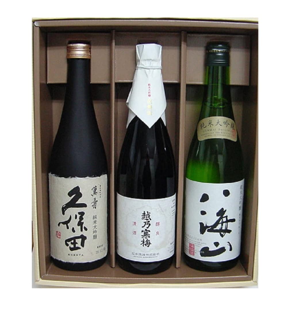 新潟の地酒　日本酒 3本セット 大吟醸/純米大吟醸（久保田・鶴齢 •天神囃子） Amazon.co.jp: 新潟銘酒 純米大吟醸 飲み比べ セット 720mlx3本