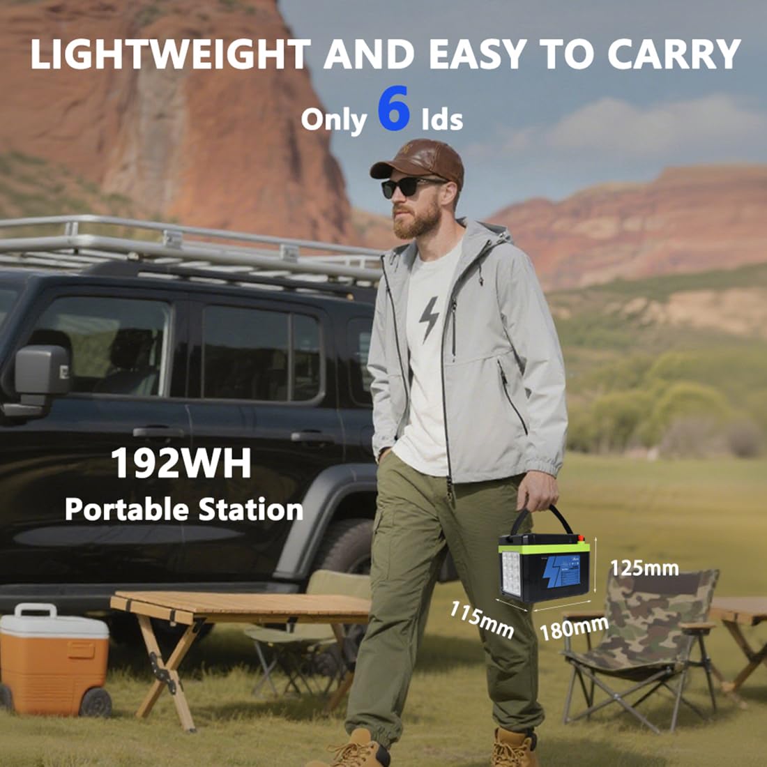 Anern Banco de Energía Solar 100W Estación de Energía Portátil con 2 Bombillas LED y Carga Panel de luz Brillante de 15000mAh 220V Generador Solar para Camping, Viajes