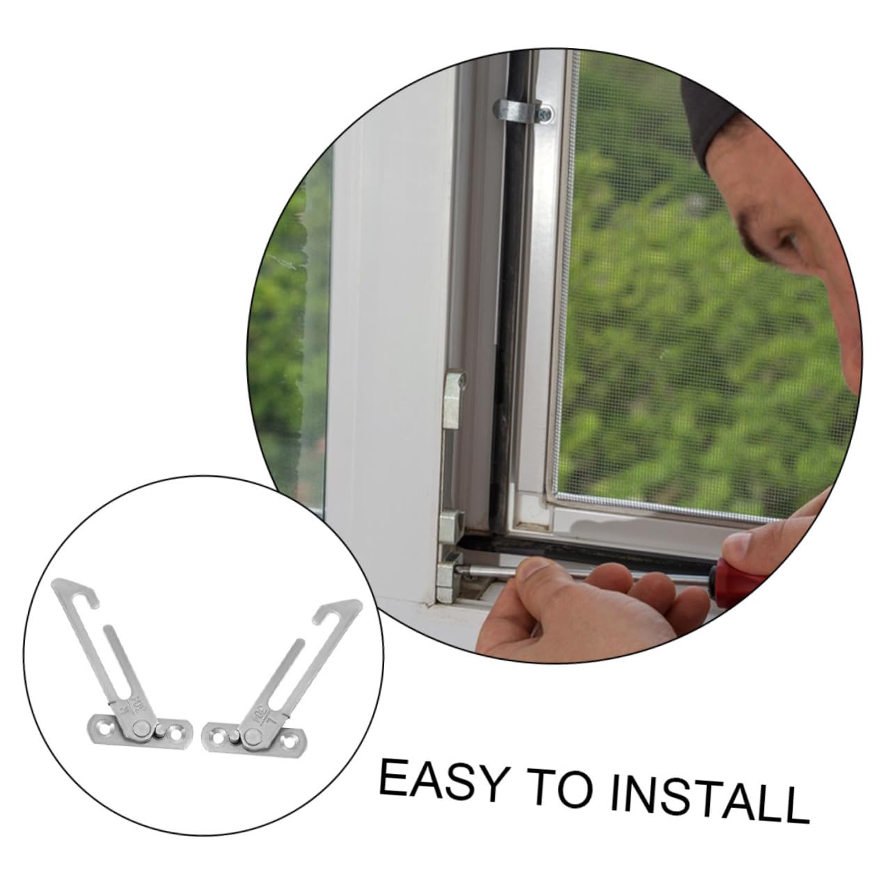 Operitacx 20 Piezas Cerradura de Ventana Inoxidable Limitador de Apertura Seguro para Instalación DIY sin Daños
