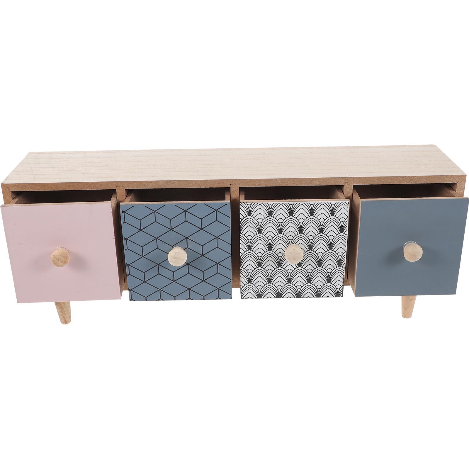 Amosfun Caja de Almacenamiento de Joyas de Madera Cajones, Escritorio