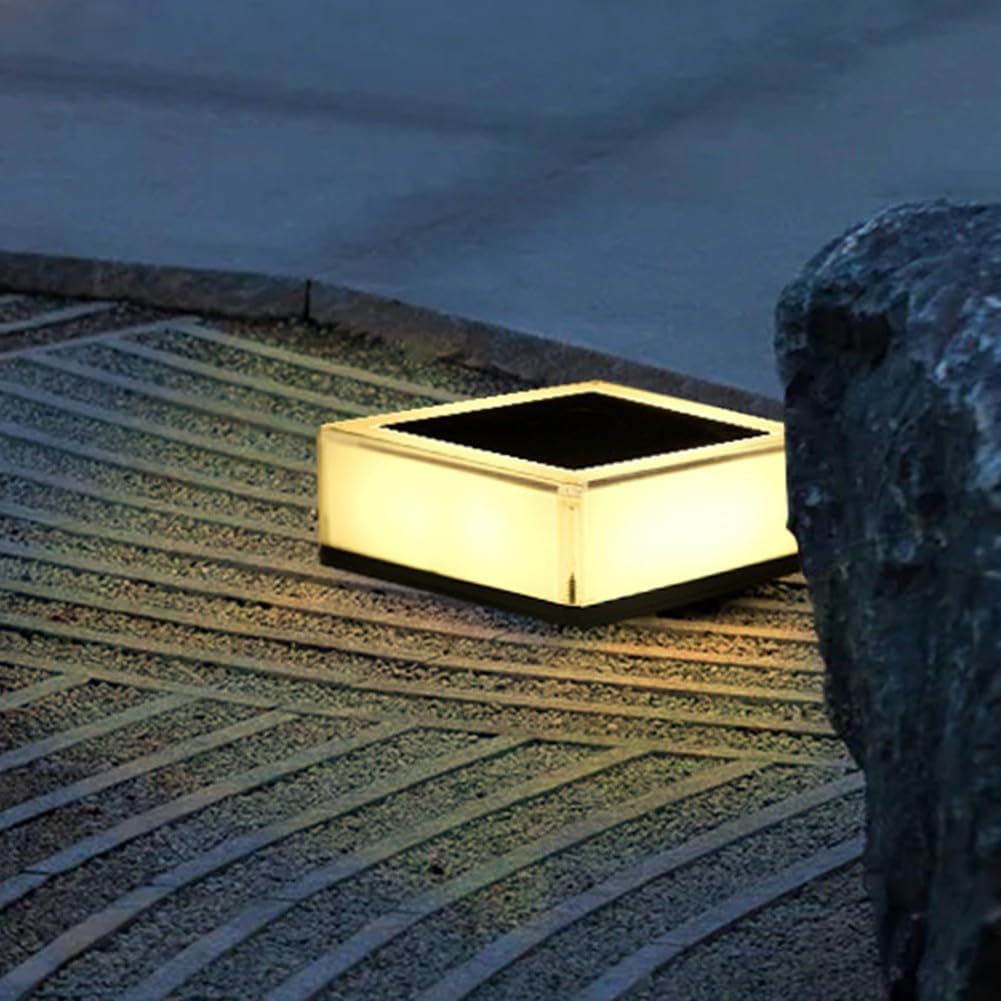 Solar LED Pfostenleuchten Outdoor Garten IP68 Wasserdicht Quadratische Landschaft Pfosten Kappe Lampe für Garten Terrasse Zaun Deck Holzpfosten