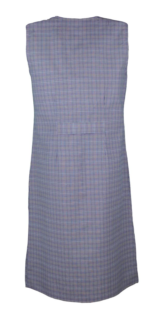 Blouse boutonnée pour femme - En tissu mélangé - À carreaux - Sans manches - Tablier de cuisine, Design 7, 62
