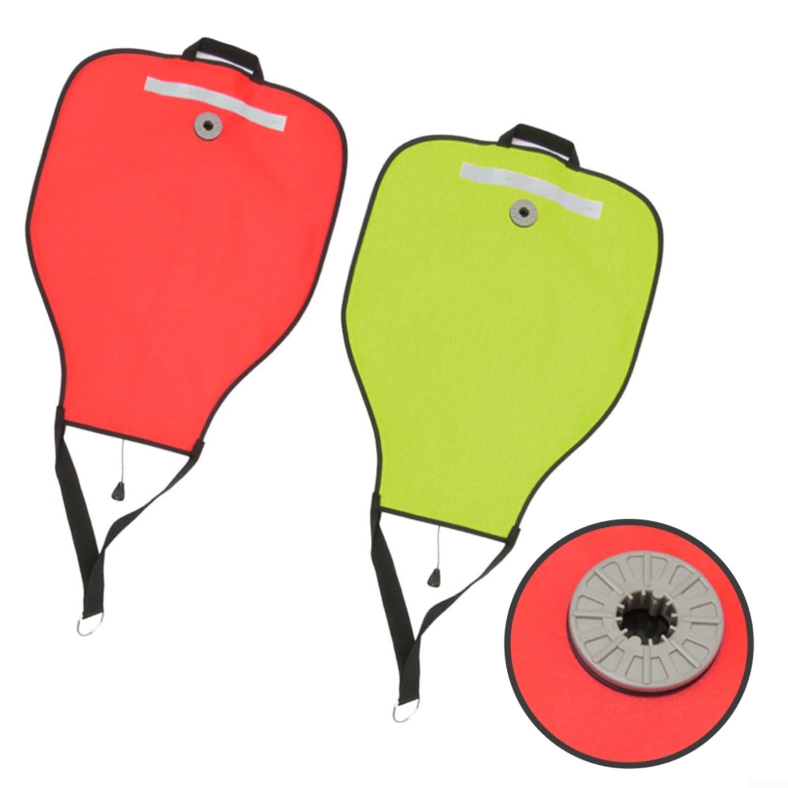 Sacca di sollevamento ad alta visibilità, 22,7 kg, pieghevole, in nylon rosso, con valvola regolabile, borsa di sollevamento per immersioni subacquee (rosso)