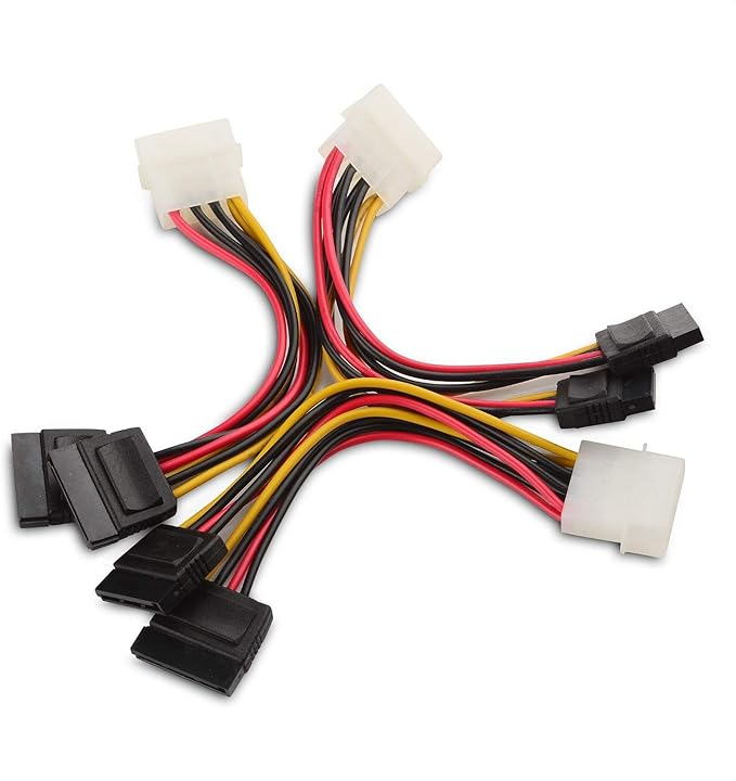 Cable Matters 3 Pack Adaptador Molex a SATA de 15.24 cm miniatura 8