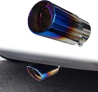 マフラーカッター ステンレス製 チタン調 ストレート型 外装パーツ 排気口装飾 に適用 トヨタ ラクティス 120系 前期/後期 専用