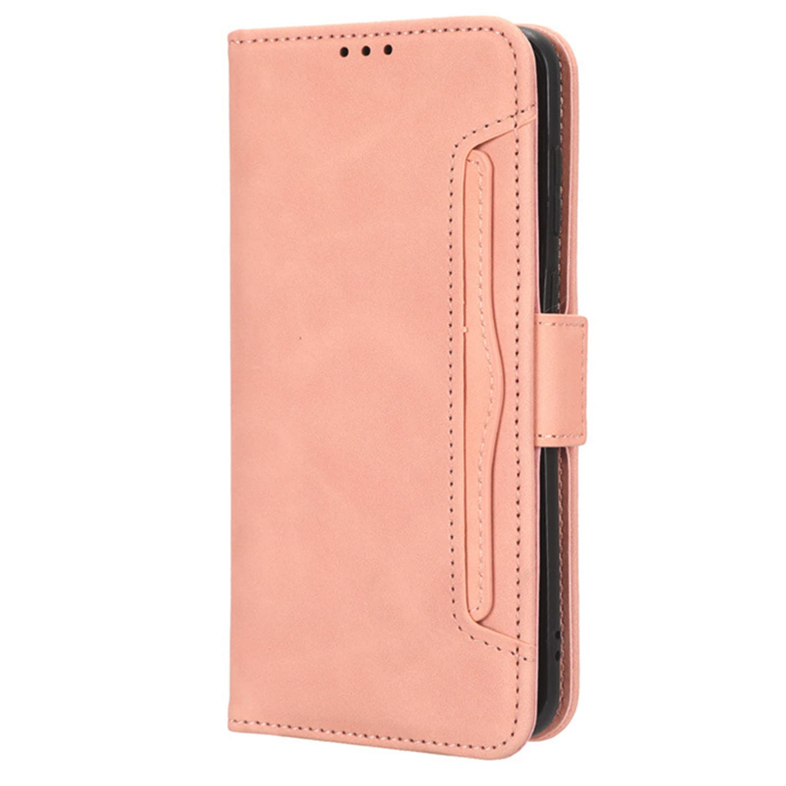 Etui na telefon komórkowy Huawei P60/ P60 Pro/P60 Art, skóra premium, z klapką, etui na telefon komórkowy z przegródkami na karty, zapięcie magnetyczne, skórzane etui, różowe, P60