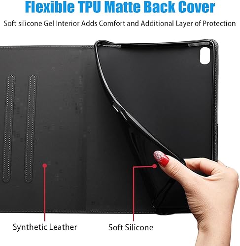 Miniatura 6 de ZXHSBROK Funda para iPad de 10 generación 2022 de 10.9 pulgadas, funda delgada de piel sintética plegable con función de reposoencendido automático