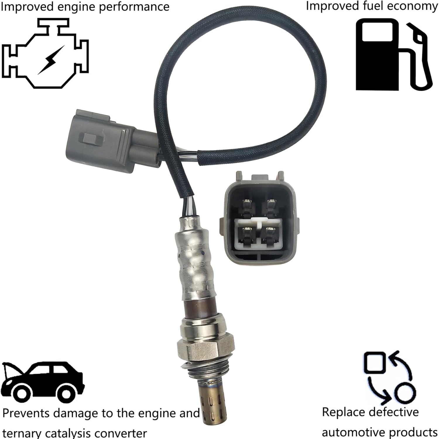 Dropwater Downstream Rear Oxygen O2 Sensor Compatible with Toyota 2002-2014 Camry,2008-2004 Solara,2005-2014 Avalon,2010 4Runner,3.0L 3.3L 3.5L,Replaces#234-4064 SG768 75-3049 213-3025