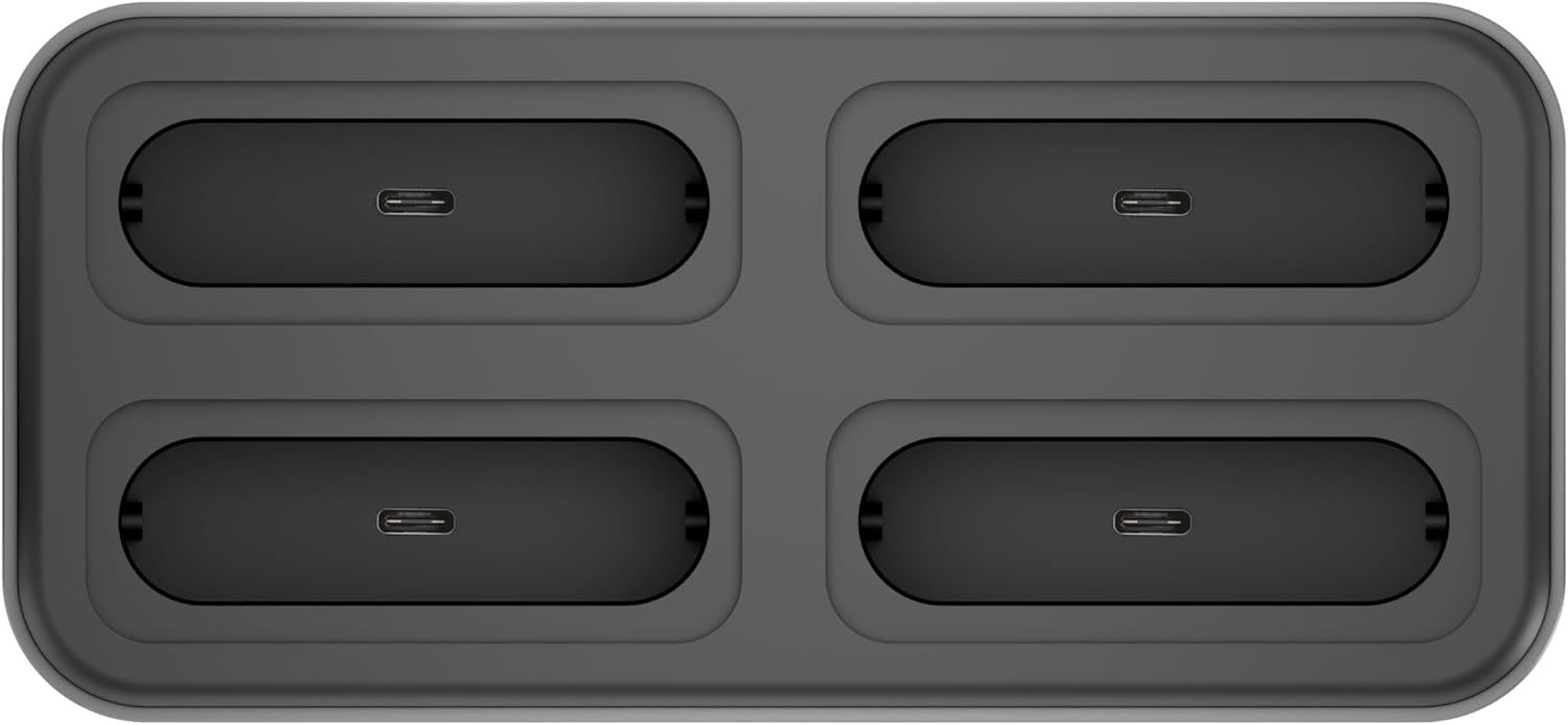 Топ view of the TREBLEET docking station showing four expansion slots