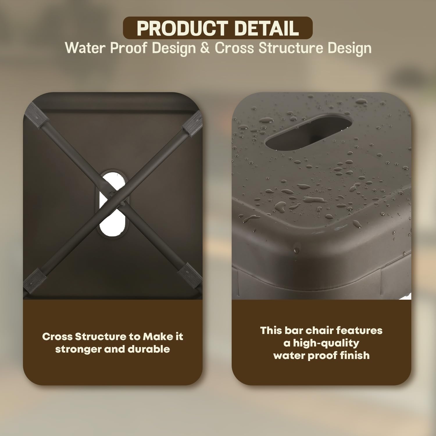 BestOffice Metal Bar Stools Set of 4 Counter Height Barstool Stackable Barstools 30 Inch Indoor Outdoor Patio Bar Stool Home Kitchen Dining Stool Backless Bar Chair