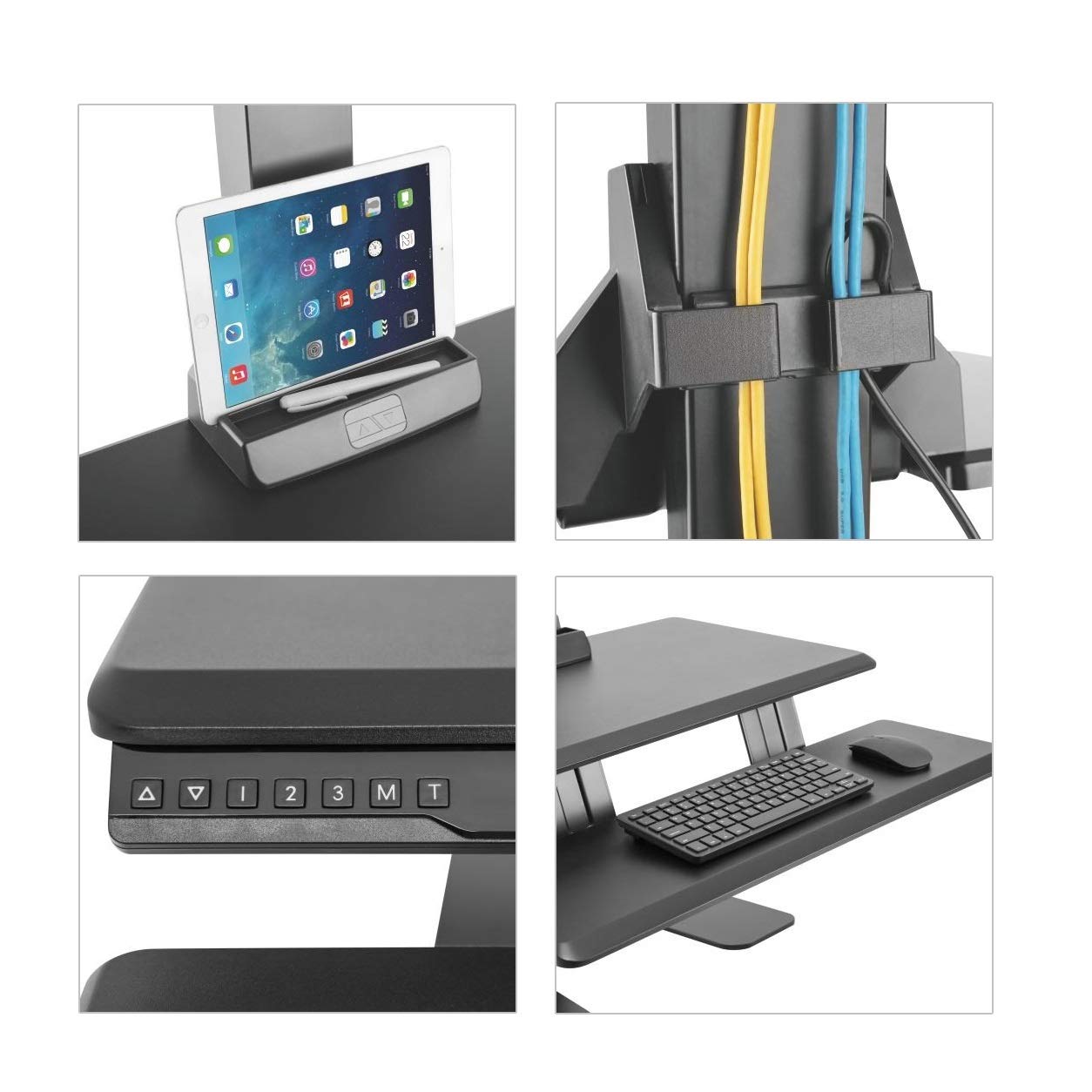 Maclean MC-987 Monitorständer - Halterung Für 13-27 Zoll Bildschirme Bis 8kg, VESA 75/100