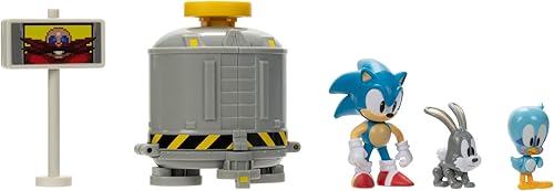 Miniatura 4 de Sonic The Hedgehog Diorama claro de nivel de 2.5" con Sonic, flicky & Pocky