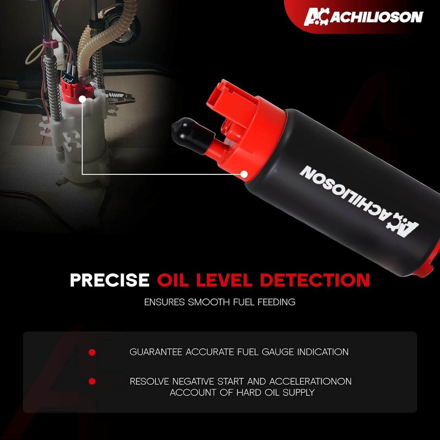 340 LPH High-Flow & High-Pressure Electric Fuel Pump Compatible with GSS341 Models, F90000267, F90000285, Includes Installation Kit