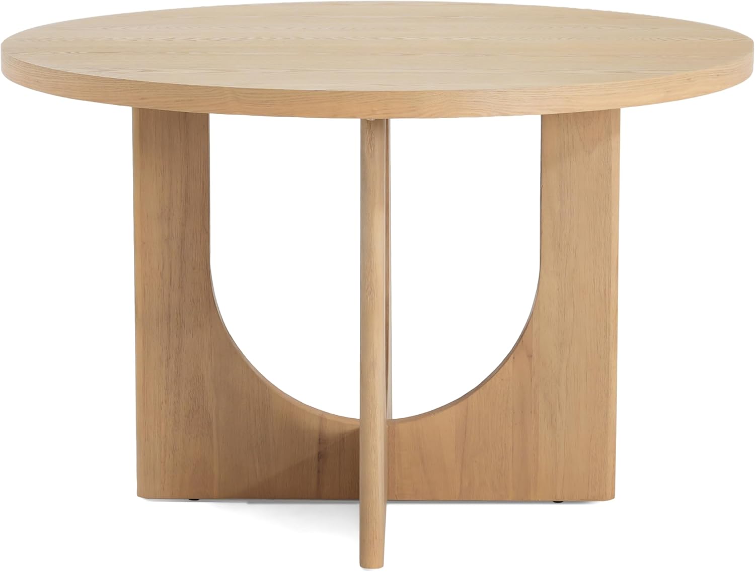 Christopher Knight Home Guma dining table in a kitchen setting with two chairs and a fruit bowl.