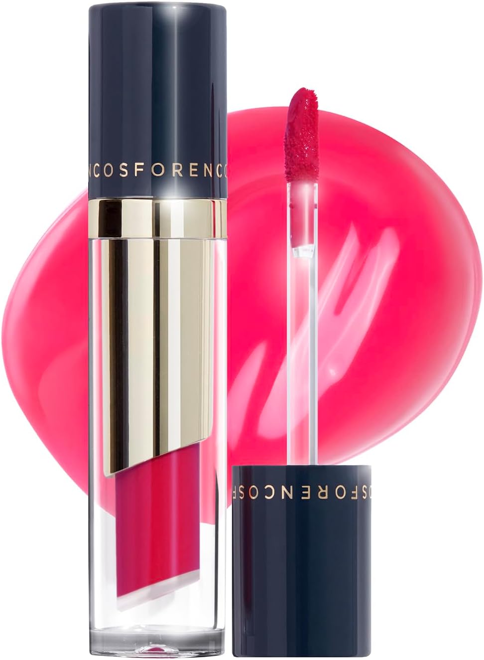 Forencos Tattoo Glass Lip Gloss Tint, Korean Glossy Tint/Stain, High Pigmentation, Glasting Shine, Long Lasting, Moisturizing, Lightweight, Non-Sticky Formula (02 Sanguine)