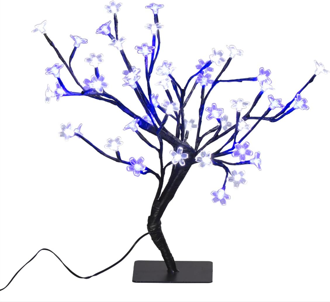 The Christmas Workshop 45 cm 48 LED Blossom Tree, Blue/ White