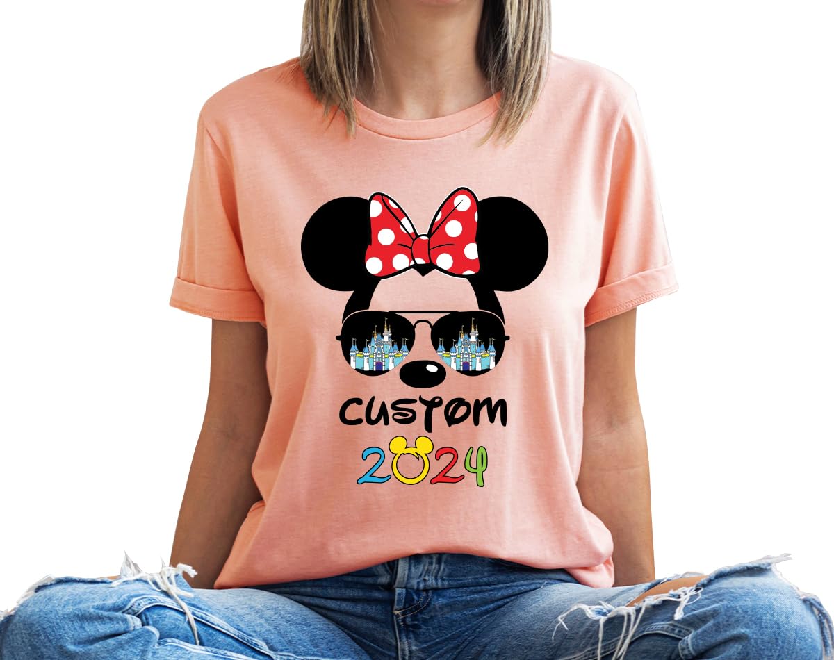 FastDeliveryTeesCustom Disney Christmas 2024 Shirt, Disney Trip 2024 Group Shirts, Disney Vacation Matching Family Shirt, Disney Family Christmas Gifts, Custom Graphic Shirts for Women (T-Shirt)