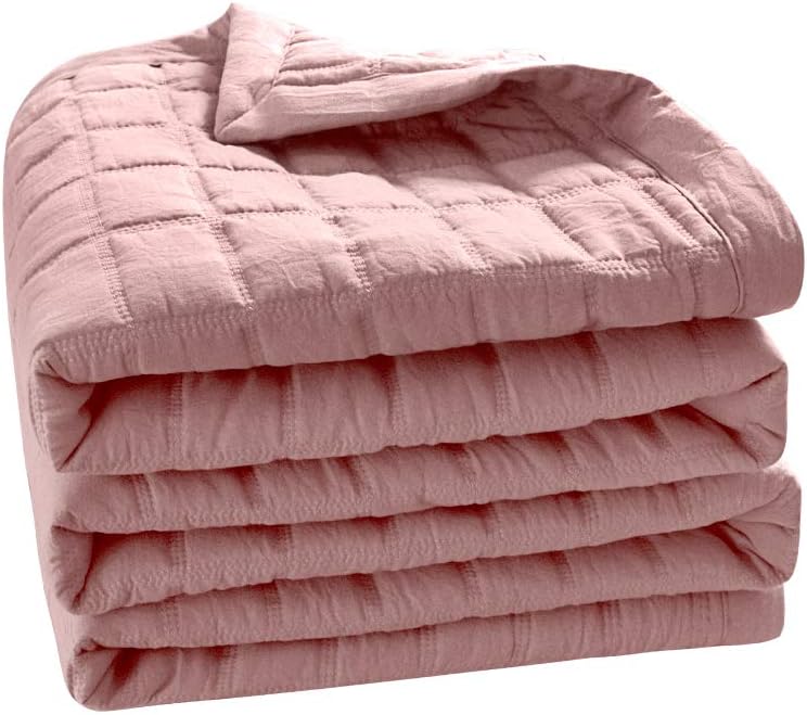 GOONE Super Soft Lightweight All Season Bedding Quilt Sets,Filling with Skin Friendly Breathable Hydrophillic Down Alternative, Multipurpose As Bedspread Thin Comforter with 2 Shams Solid Color