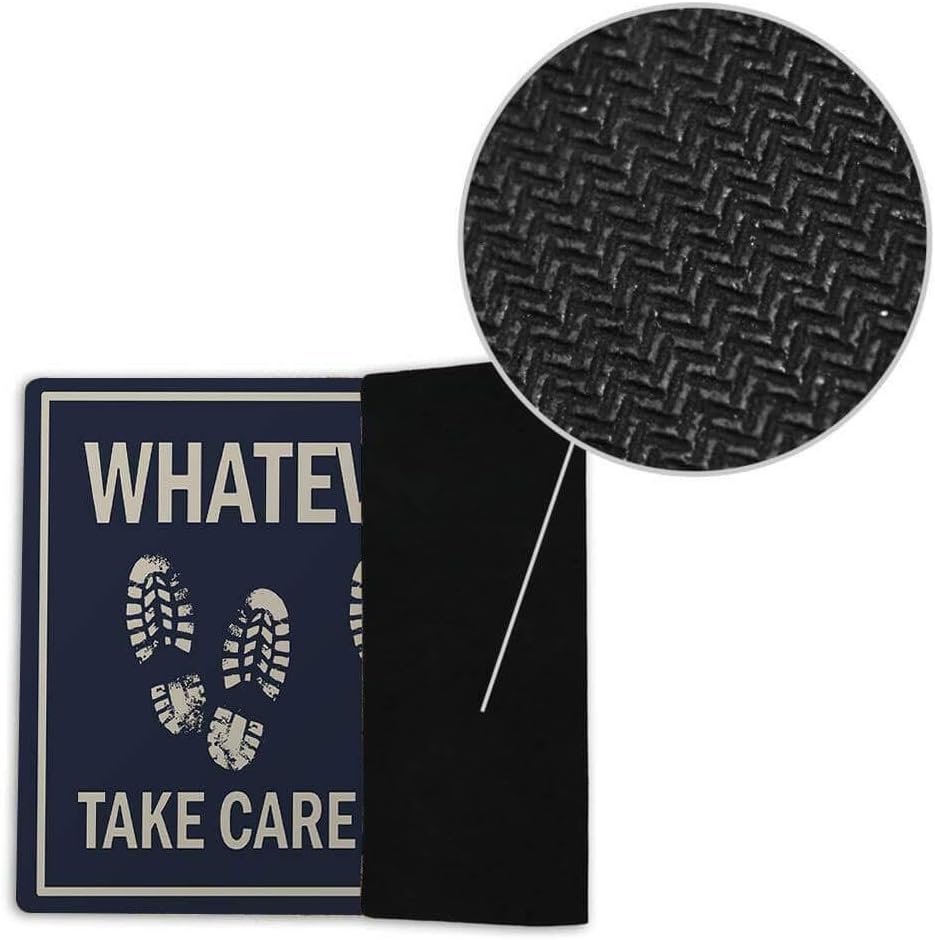 Funny Whatever You Do, Take Care Your Shoes Door Mat Non-Slip Back Rubber Entry Way Doormat Outside | Standard Outdoor Welcome Mat | Office Home Indoor | Non-Woven Fabric 18 Inch x 30 Inch