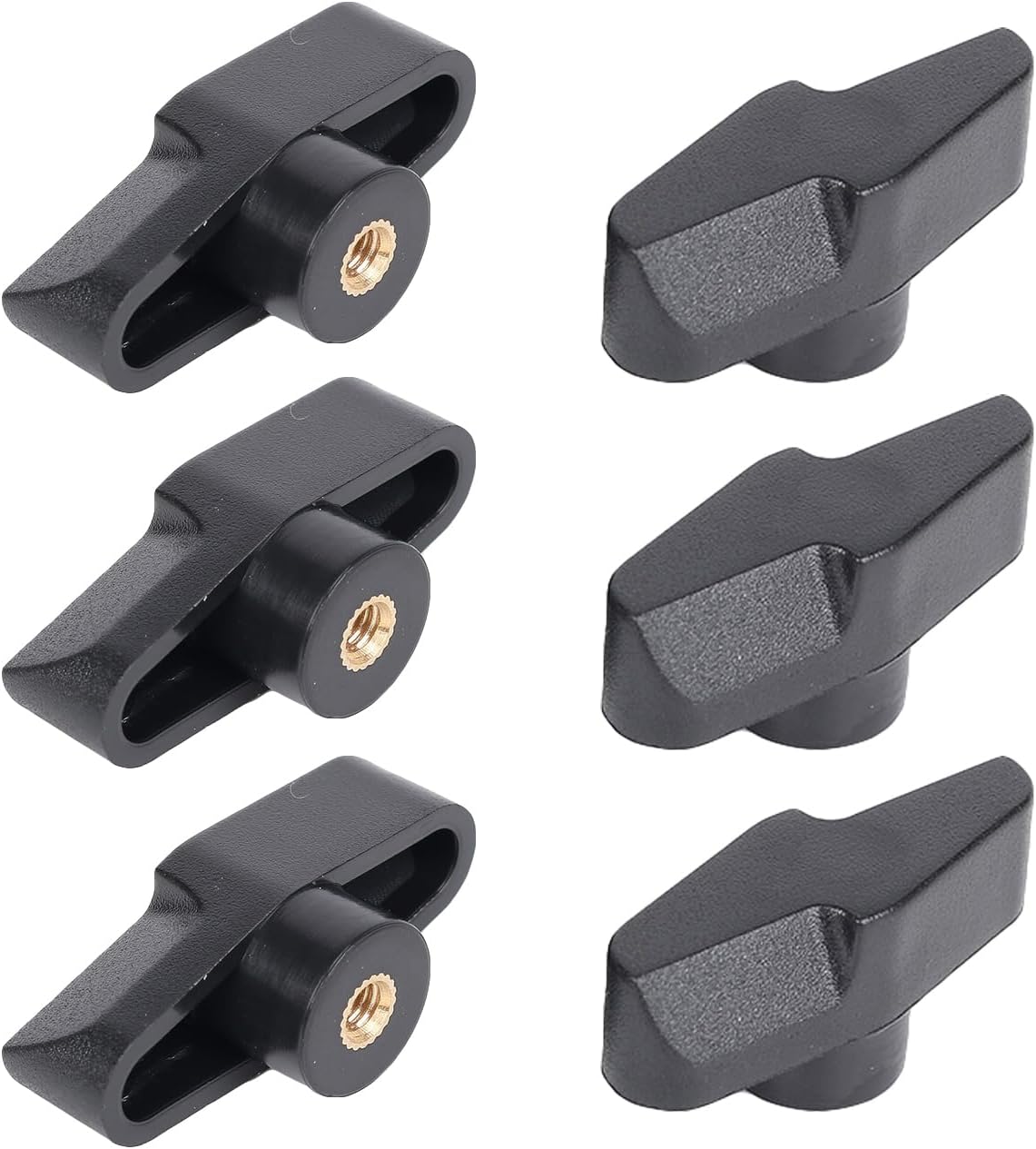 6 Pack Microphone Stand Wing Knobs Replacement M4 Threaded T-Plastic Wing Nuts Tightening Thumb Screw Knobs for Boom Arm Mic Stand Suspension Scissor Arm Camera Mount Overhead Phone Arm