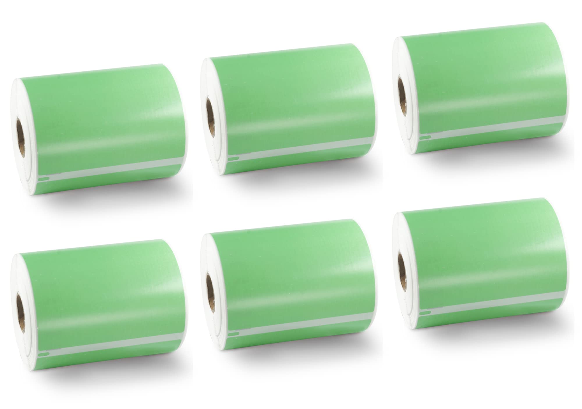 BETCKEY - 6 Rollos S0904980 Etiquetas de Color(Verde), 104mm x 159mm, 1320 Etiquetas Extragrandes de Envío para LabelWriter 4XL, No se aplica 550 o 5XL