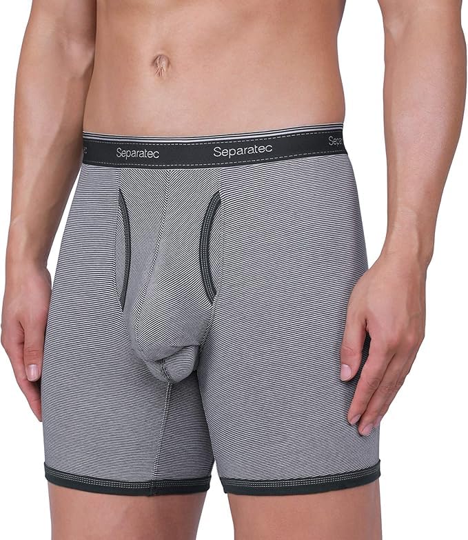 Separatec Men's Dual Pouch Underwear Comfort Soft Premium Cotton Modal Blend Boxer Briefs 3 Pack2