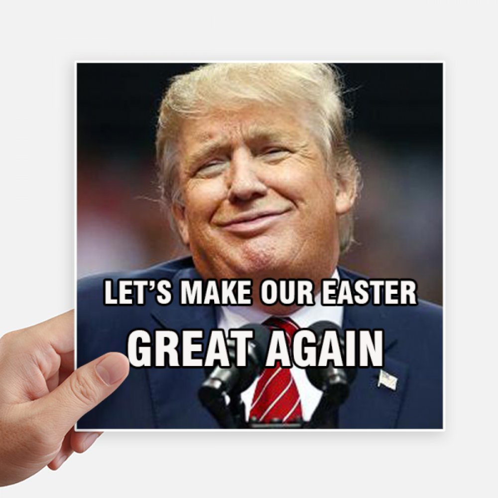 Autocollant carré Président Trump image pour mur et déco PC portable 4Pcs