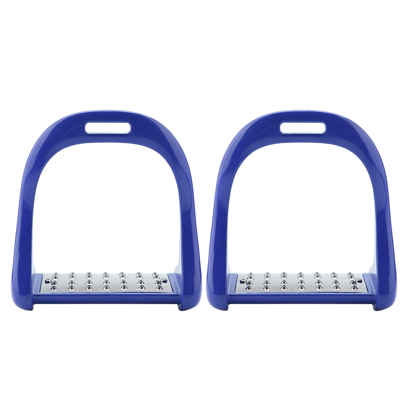 Estribo para Montar a Caballo Sillín de Aluminio Almohadilla Ecuestre Antideslizante de Acero Inoxidable para Jinetes ecuestres Rojo Azul Negro Blanco Púrpura 120 x 36 mm 1 par