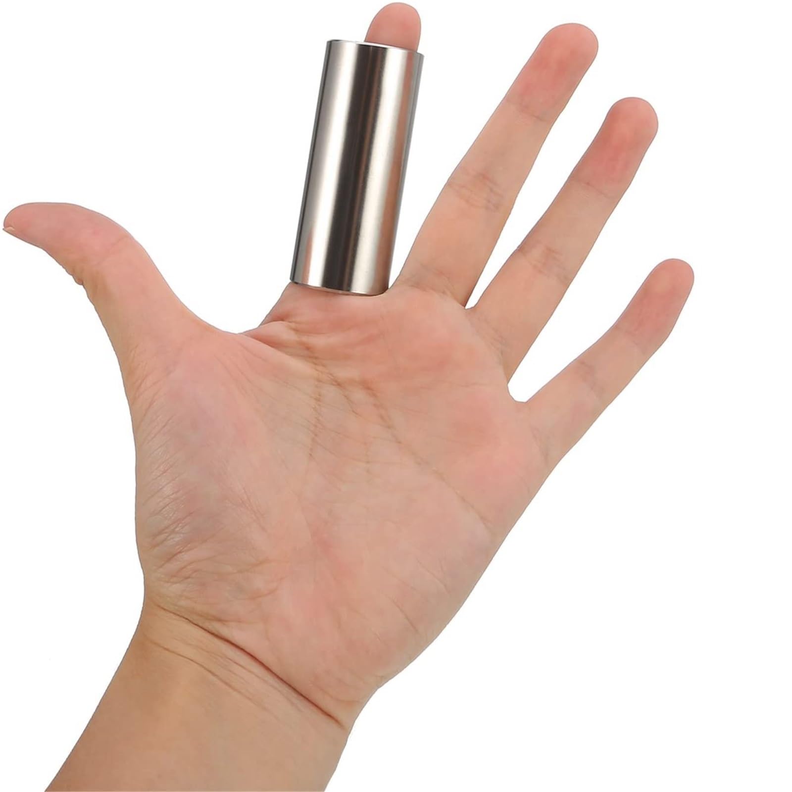 Set Di 2 Slide Per Chitarra In Vetro E Acciaio Inossidabile Lunghezza 60 Mm Con Custodia In Metallo Attrezzi Liutaio Principianti