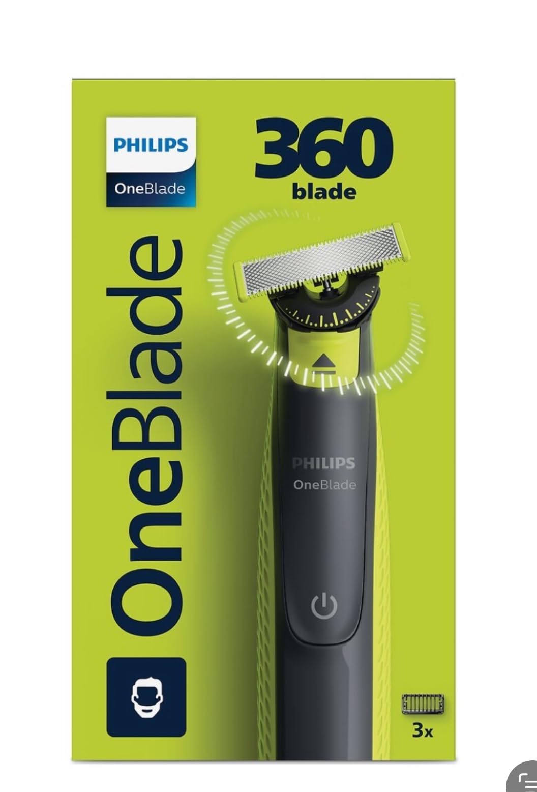 Philips Cortacésped de pelo negro y verde QP2724/23