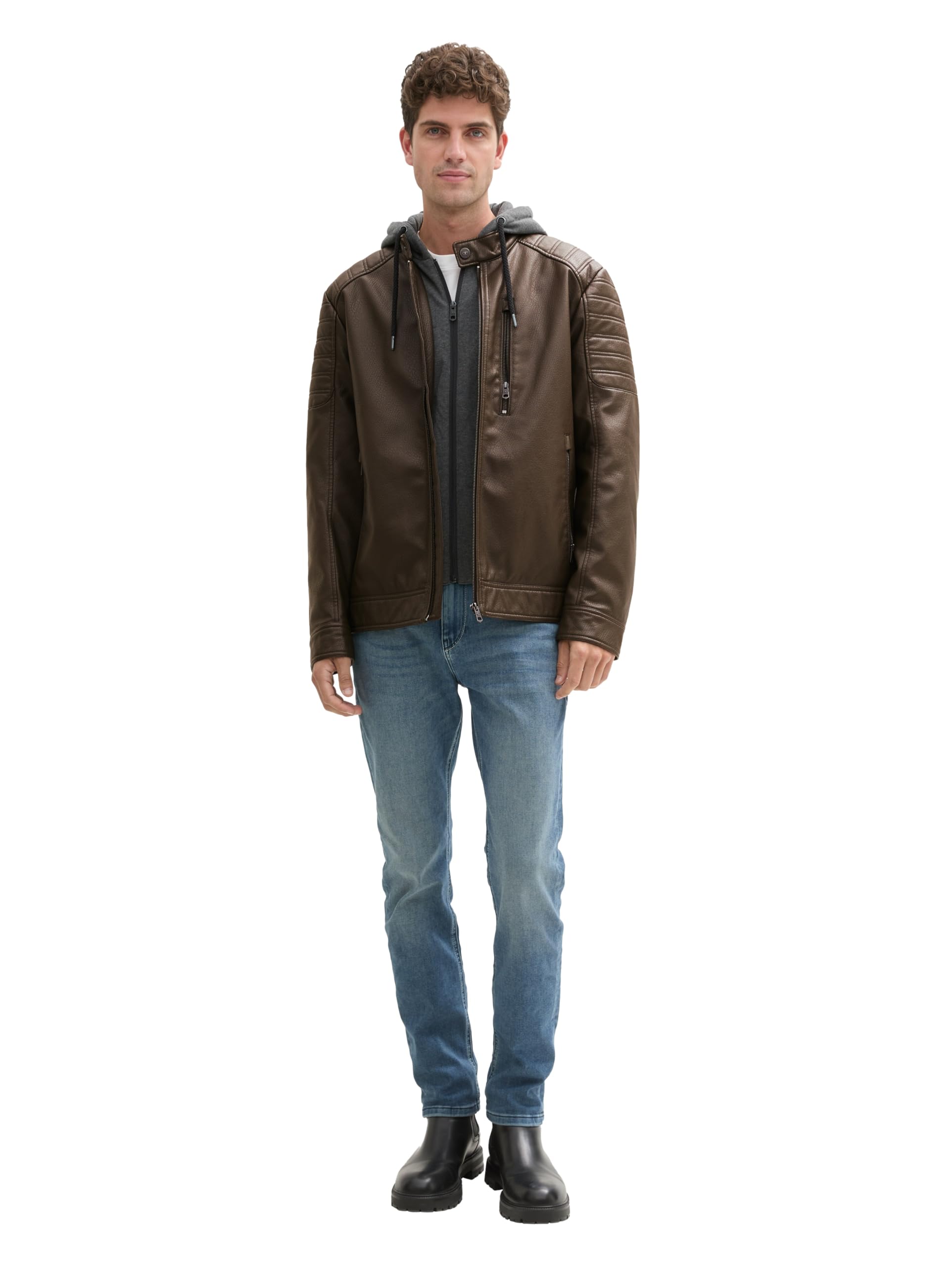 TOM TAILOR Chaqueta de Cuero sintético para Hombre