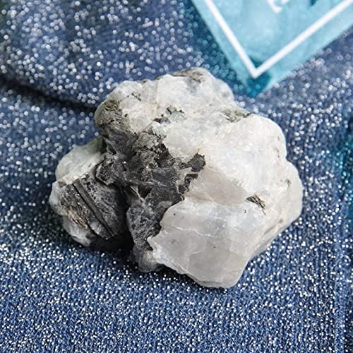 Miniatura 4 de Acxico Piedra cruda de piedra lunar arco iris 7.05 oz, piedra lunar rugosa del arco iris