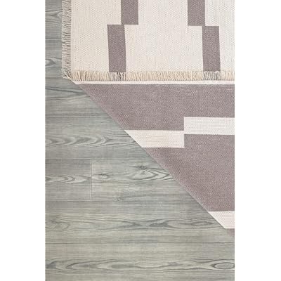MEC HOME Karesse 130 Beige – Double Sided, Washable, Modern Patterned Rug Carpet | Suitable for Living Room, Living Room, Corridor and Bedrooms with 7 Different Size Options (80x150)