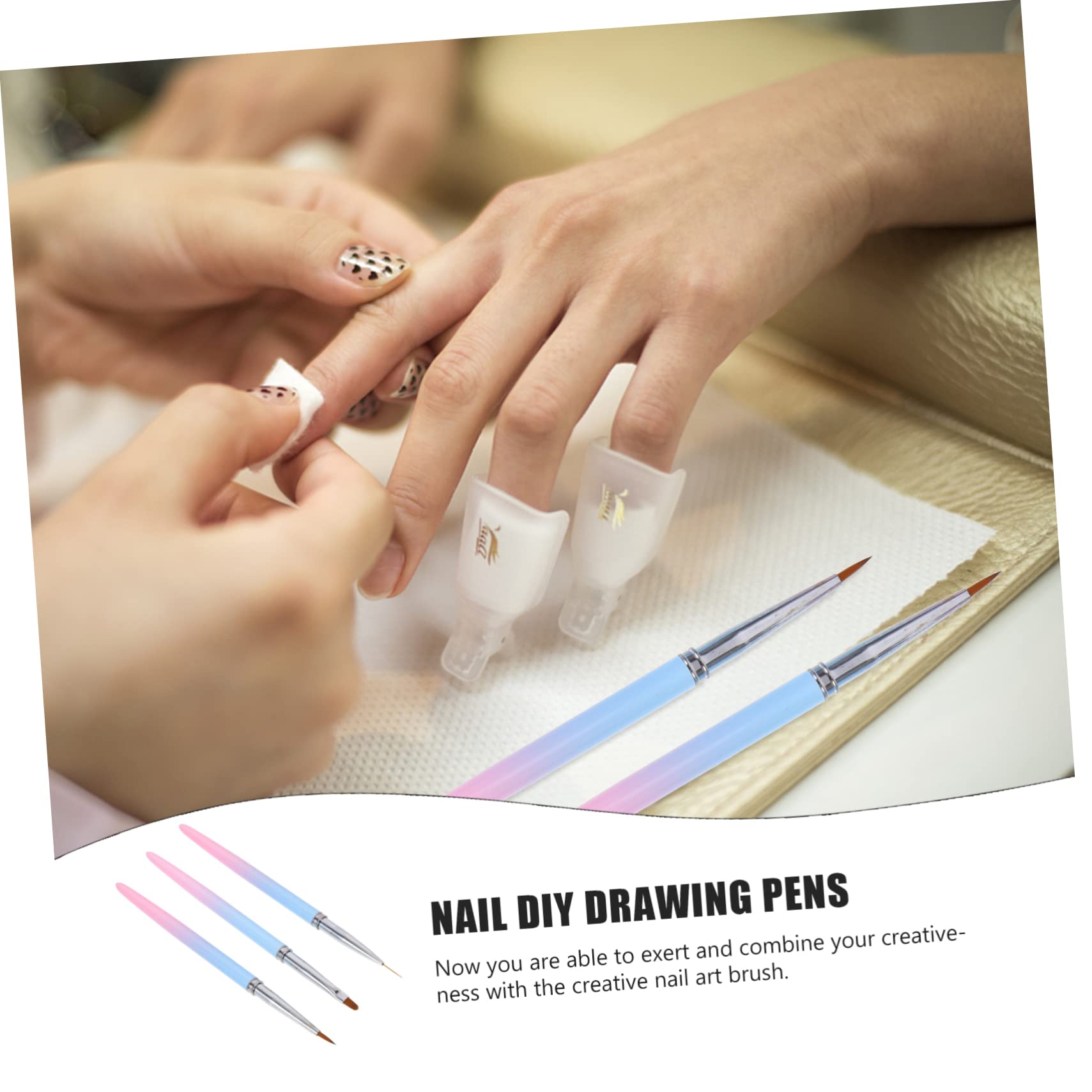 Healeved 12piezas Pinceles Para Arte De Uñas De Herramientas Para Decoración De Manicura Para Salones y Uso Casa Diseño Elegante y Ligero Pinceles Para Dibujo De Uñas Suministros De