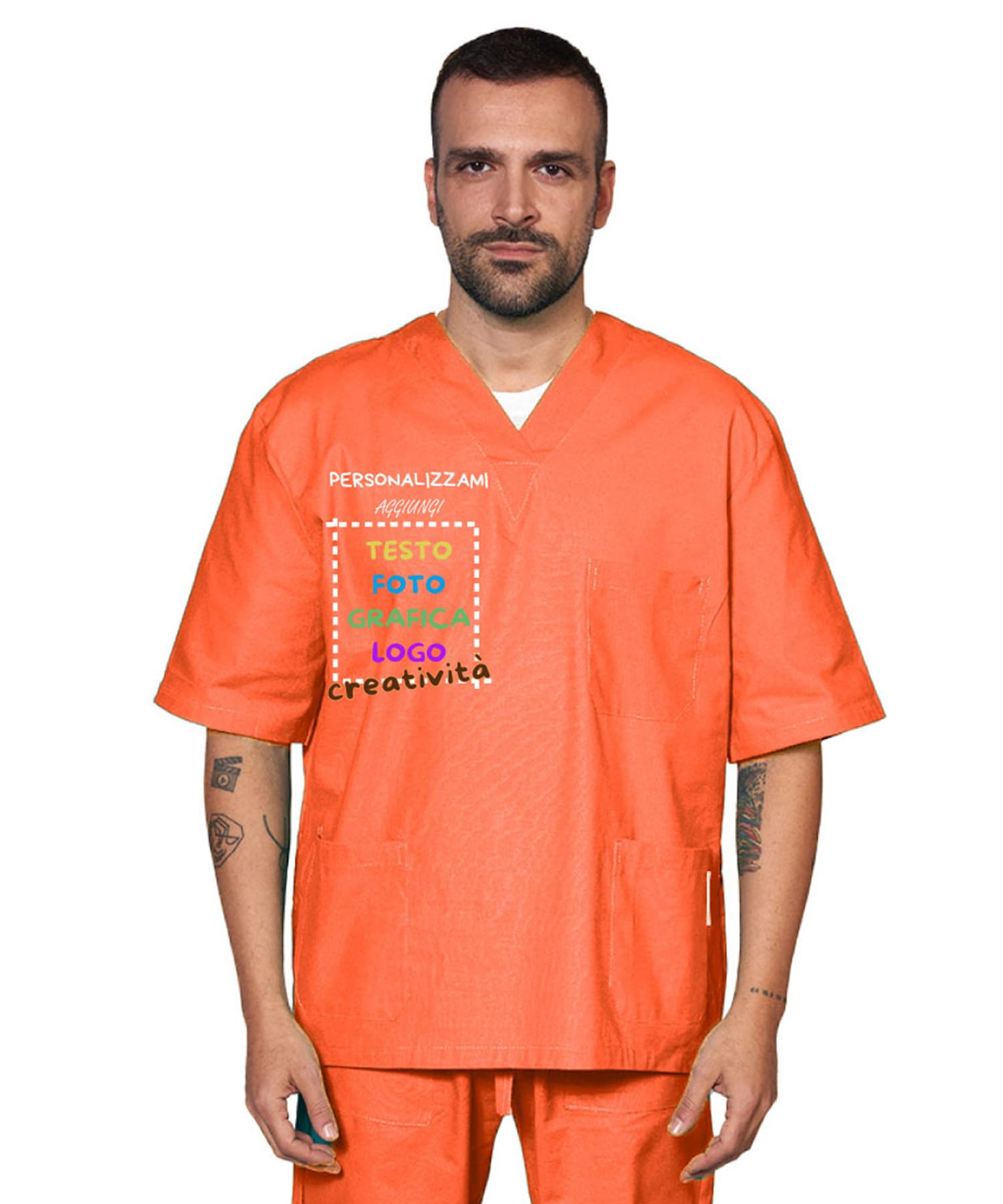 fratelliditalia.org 2 X Casacca ospedaliera con personalizzazione inclusa disponibile in 9 colori tg dalla XS alla XXXL