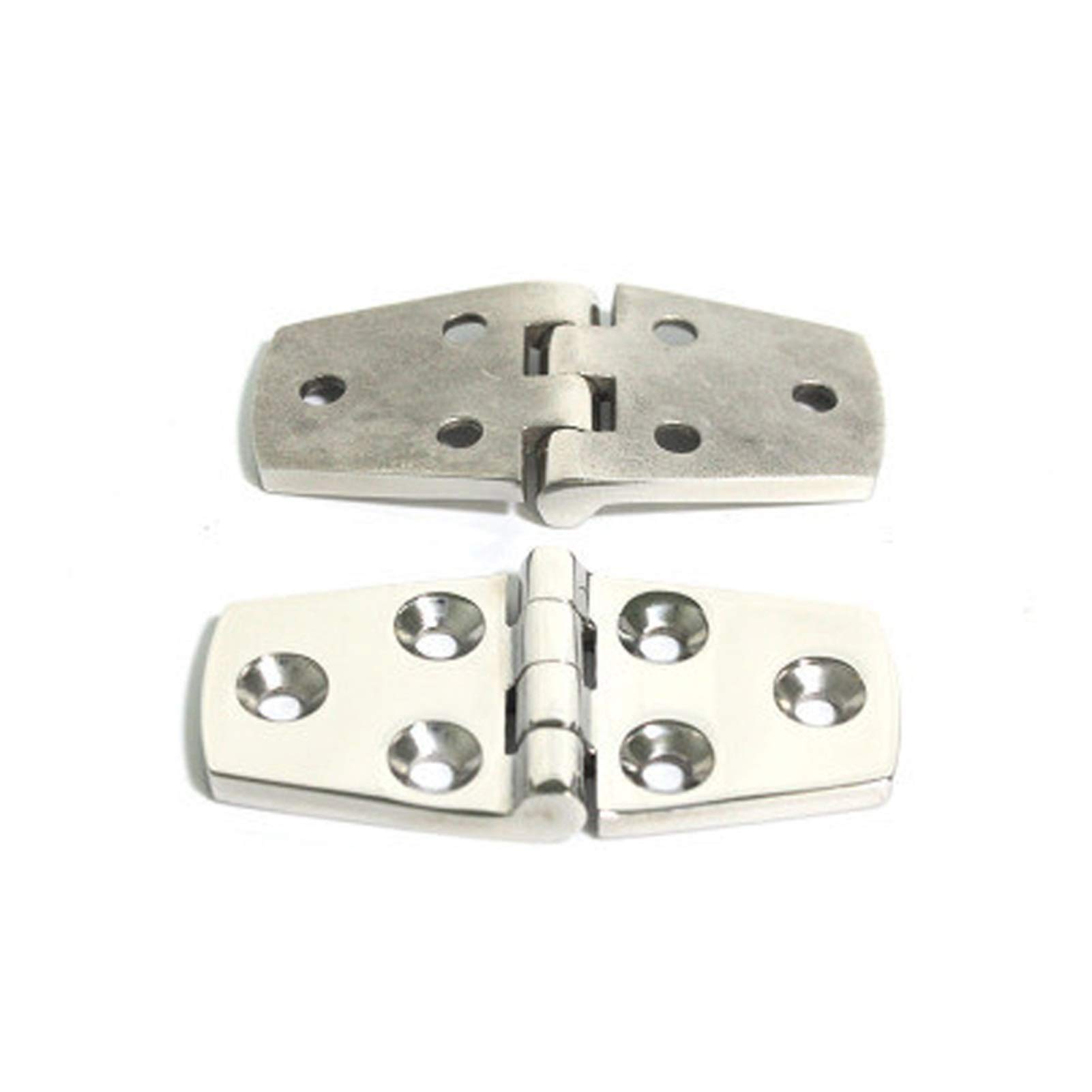 Shundeed One Color 2Pcs Hinges 304 Stainless Steel Marine Grade Door Hinges Stamping Cabinet Marine Hardware 76 × 38 × 4Mm