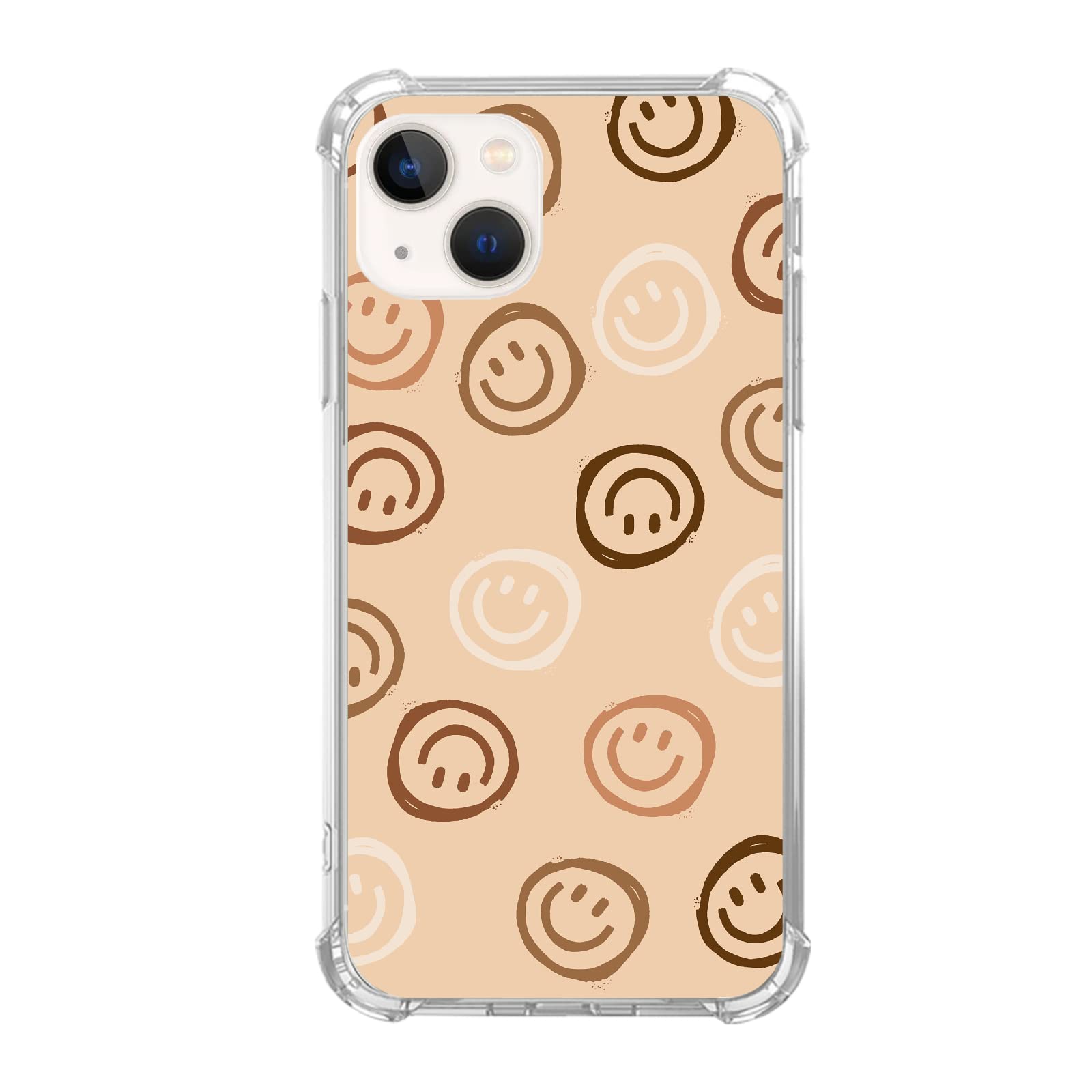 Elifi Edeal Smile Face Case for iPhone 14, Cute Funny Face Case for Girls Boys Women Men, Unique Trendy TPU Bumper Cover Case for iPhone 14