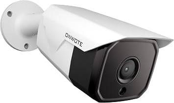 ONWOTE 6MP PoE IP Security Bullet Camera, Capture Video Audio, IR Night