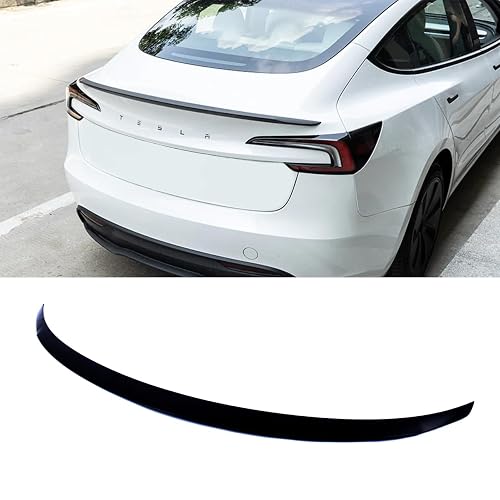 2024 2025 2026 Glossy Black Rear Spoiler Wing Lid for Tesla Model 3 Highland Facelift Long Range & Performance