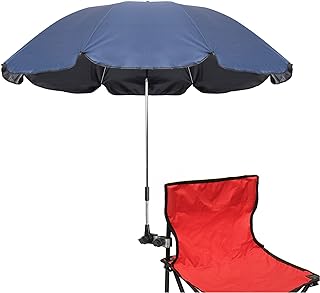 Chair Umbrella with ClampUPF 50+ Clip on Parasol for,Beach Chairs Wheelchairs Golf Carts