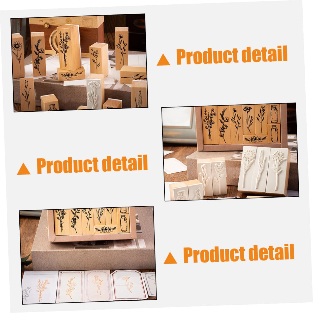 Operitacx 4 Set Di Combinazione Di Legno Di Loto Retrò Set Di Timbri Vaso Per Piante Diario Album Fotografico Fai Da Te Diario Timbro Decorativo Appunti Sulla Giungla Timbri