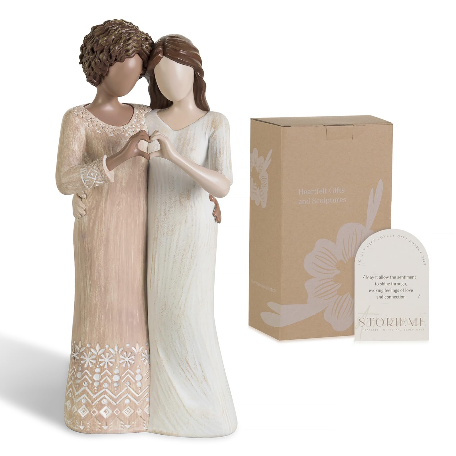 Storieme Gifts for Best Friend Women – Friendship Figurines Statue - Unique Unbiological Sister Birthday Idea