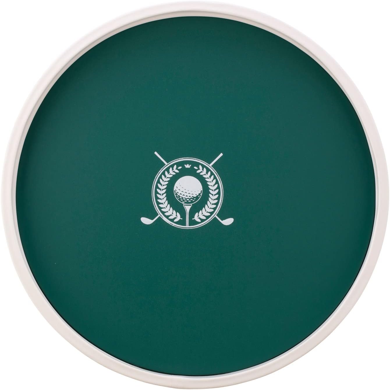 Kraftware Pastimes Collection 14" Round Serving Tray (Golf, Tropic Green)