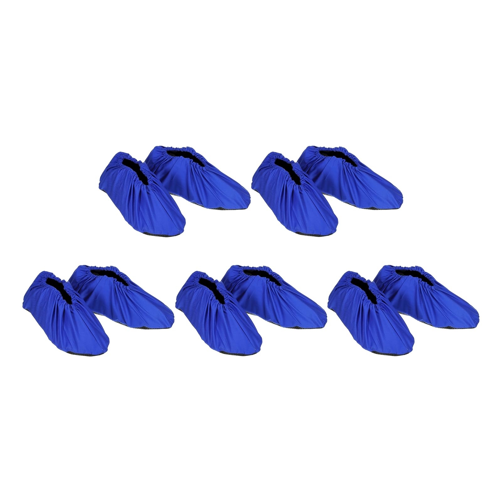 PATIKIL 5 Pairs Shoe & Boot Covers, Reusable Cotton Non-Slip Shoe Covers Washable Breathable Boot Shoe Covers for Indoors Household Laboratory, Blue