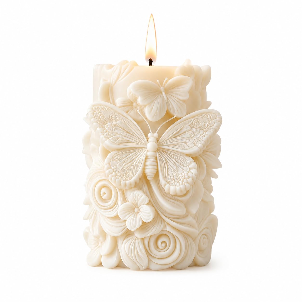 KASHTGO Handmade Decorative Scented Wax Candle for Home Decor, Bedroom, Living Room & Gift Use – Elegant Designer Candle (Butterfly Loom)