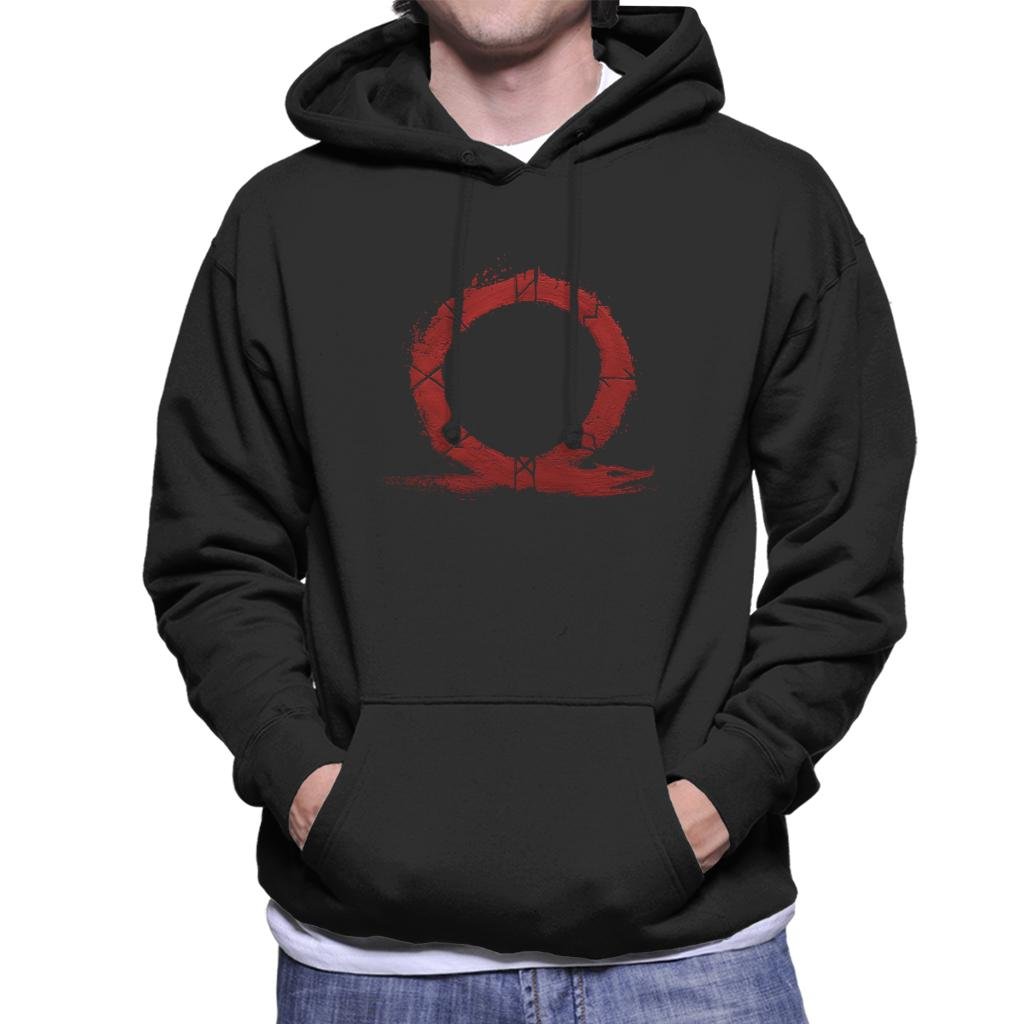 Cloud City 7 Men's Black God Of War Omega Symbol Hooded Sweatshirt