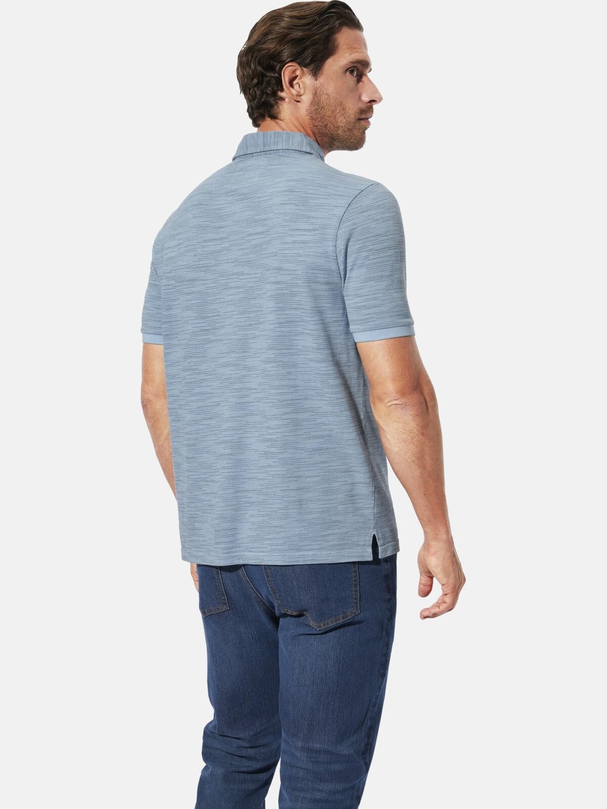 BABISTA Herren Poloshirt Korlin | mit Polokragen und Knopfleiste – meliert, mehrfarbiges Garn, Brusttasche mit Stickerei, Freizeit & Casual-Style bis 5XL