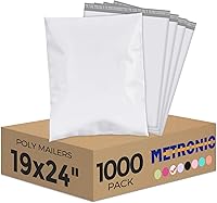 Vista 41 de Metronic Sobres grandes de polietileno de 19 x 24 pulgadas, 100 unidades, bolsas de envío fuertes y adherentes para ropa, bolsas impermeables