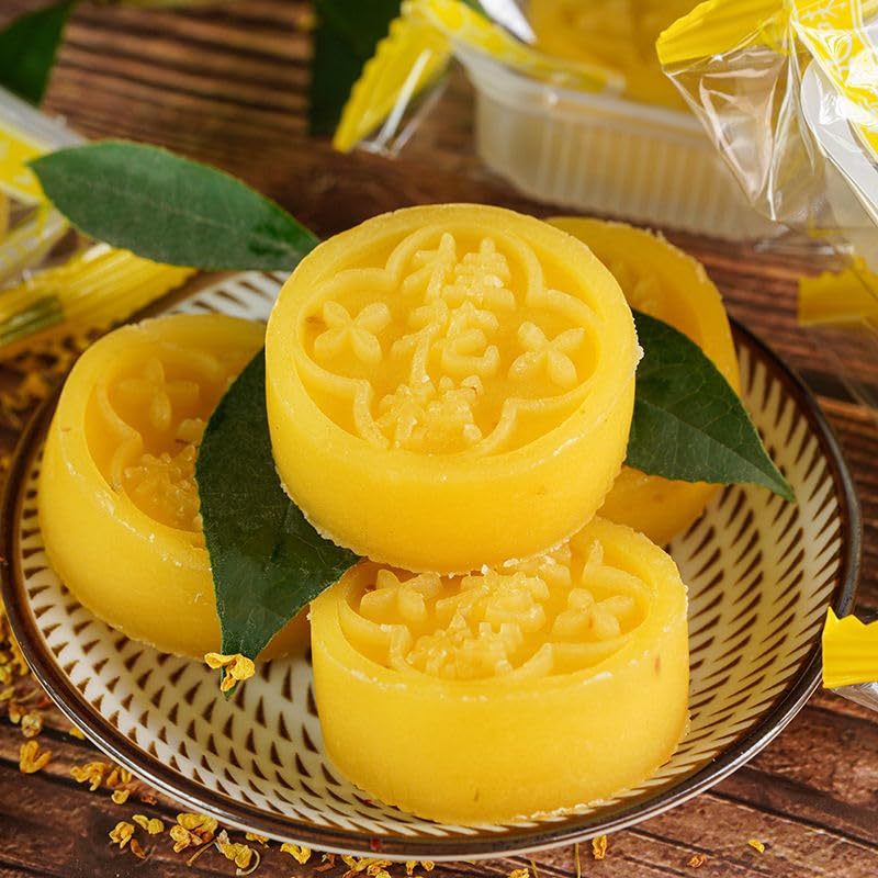 Osmanthus cake Chinese traditional specialty pastries dim sum Healthy nutritious breakfast bread instant food vegan Confectionery casual snacks dessert delicious snack gifts (6 pcs)