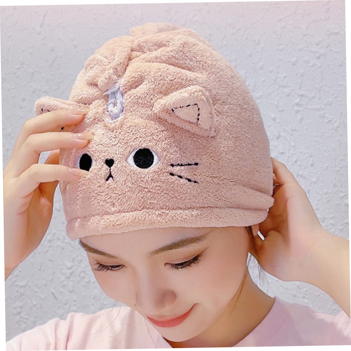 HAPINARY Shower Cap Absorbent Hair Towel Wrap Multi-use Salon Towel Gentle Fleece for Wet Hair Small Size (3pcs/1set)